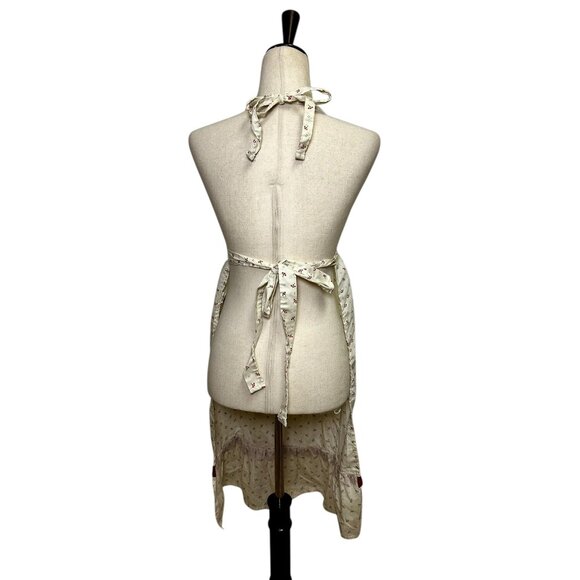 Vintage Noel Christmas Apron • Quilted Holly Embroidery • Gourmet Gallery • USA - Picture 3 of 5